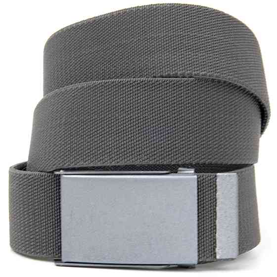 Текстильный ремень из серой пряжкой Vintage 20534 Серый Киев