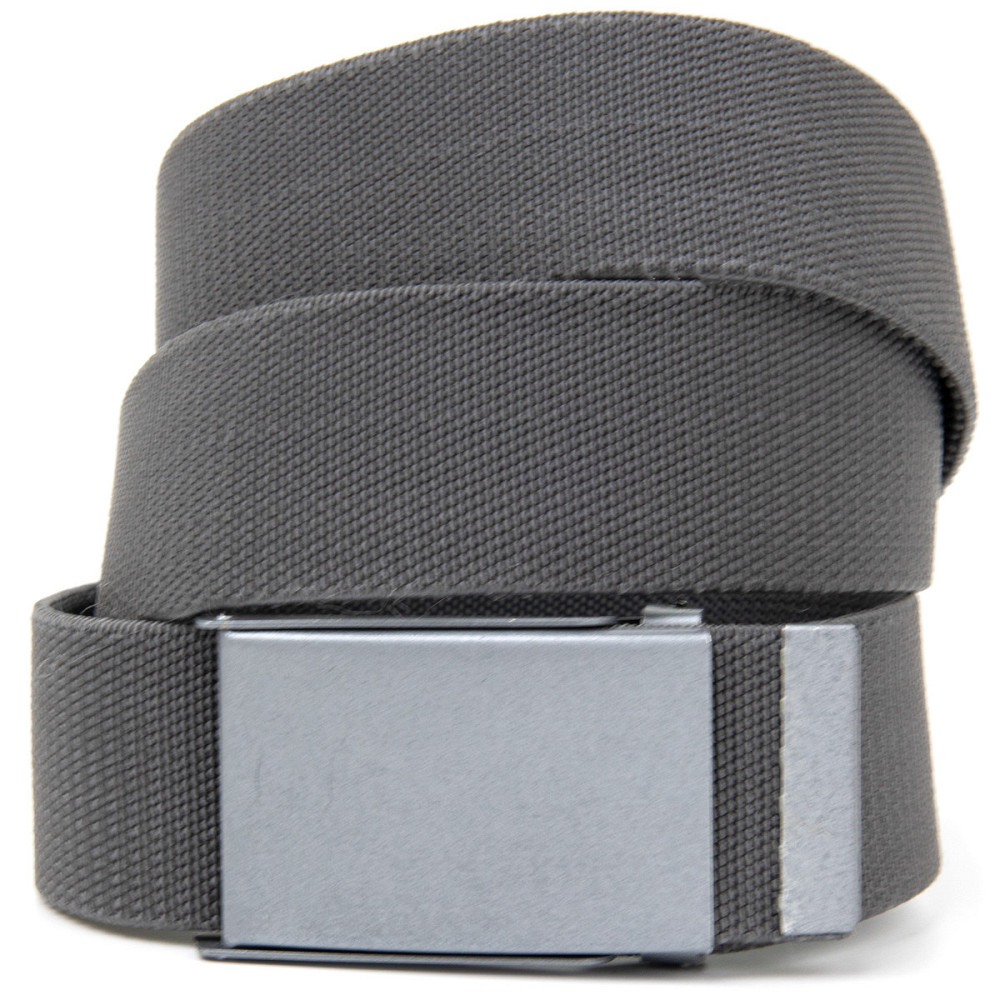 Текстильний ремінь з сірою пряжкою Vintage 20534 Сірий Київ - фото 1