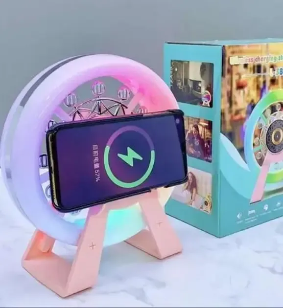 Многофункциональный аккумуляторный ночник-колонка "Карусель" с RGB-подсветкой L-38В Коломия - фото 2