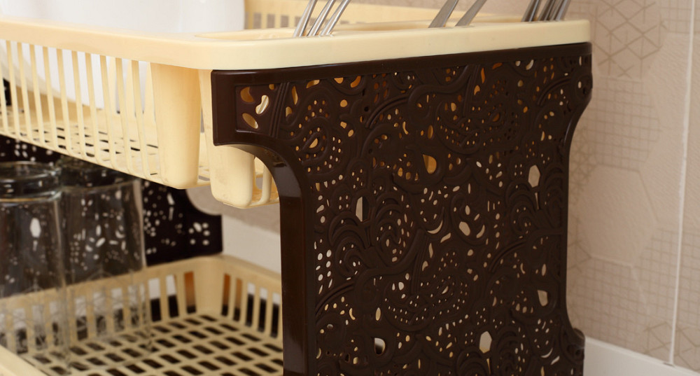 Сушилка для посуды Efe ажурная. 42х29х29 бежево-коричневая Одесса - изображение 8