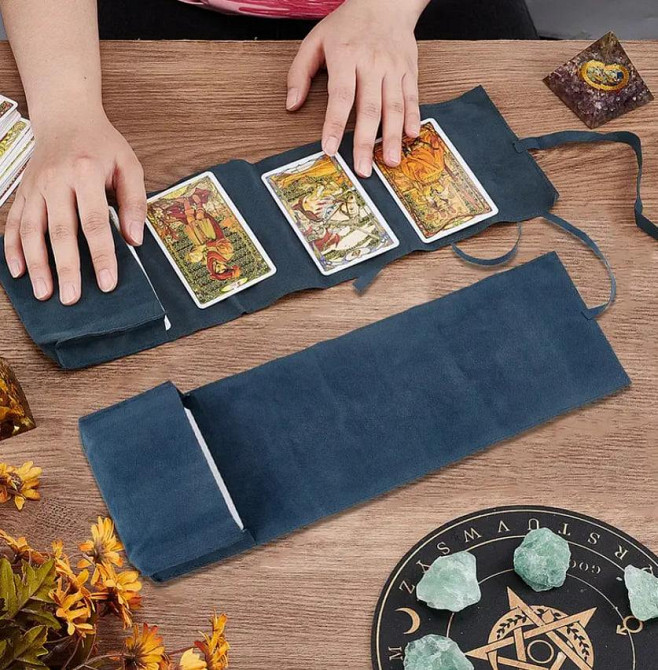 Бархатная сумка для хранения карт Таро, синяя Киев - изображение 1