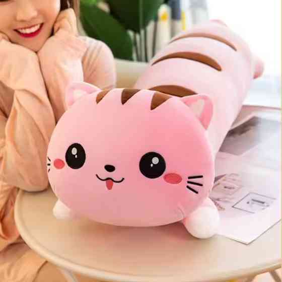 Кот батон розовой 110см мягкая игрушка подушка обнимашка Киев