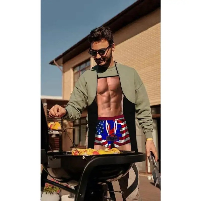 Фартук с принтом мужского тела 73 на 57 см разноцветный Киев - изображение 4