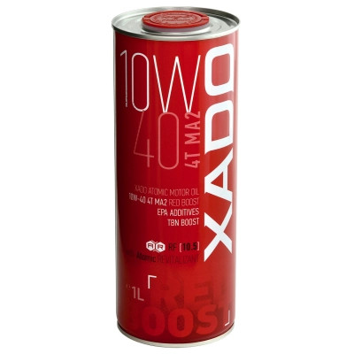 Моторна олива Xado 10W-40 4T MA2, Red Boost 1 л (ХА 26132) Вінниця - фото 1