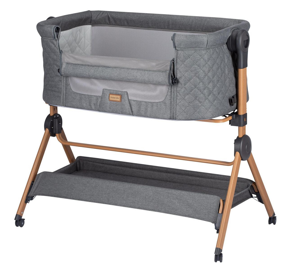 Приліжкове ліжечко та стільчик для дитини Nest & Feed 2 в 1 FreeON, grey Київ - фото 1