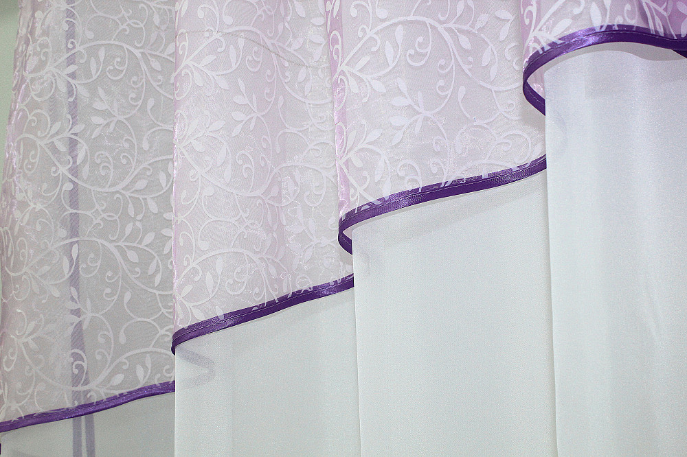 Кухонная занавесь (285х170см) цвет сиреневый с белым 00к 59-338 Киев - изображение 5