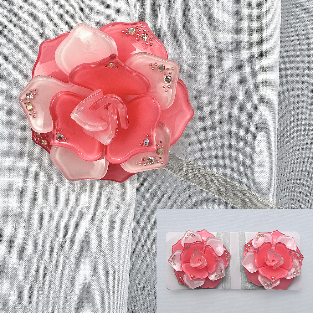 Магниты для штор и гардин Камелия набор 2 шт Розовый (81-311) Киев - изображение 1