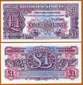 British Armed Forces Британская Армия - 1 Pound 1948 2nd series M22a UNC Полтава