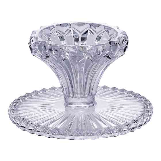 Yiwu Тортівниця на ніжці Ø26 см скляна підставка для торта, капкейків, тістечок HP-19-138S Коломия