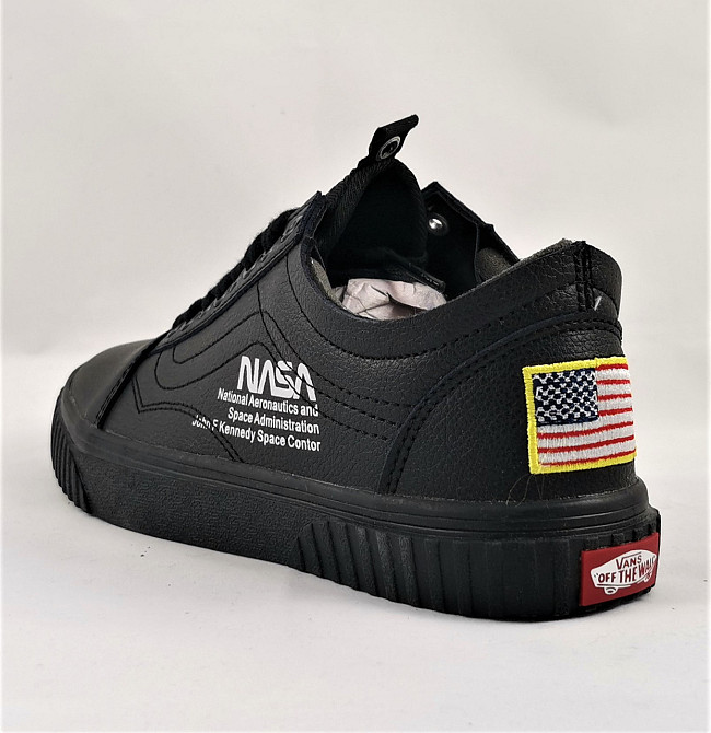 Кросівки NASA Shuttle Ванс Чорні Шкіряні Кеди Венси (розміри: 39,42) Дніпро - фото 8