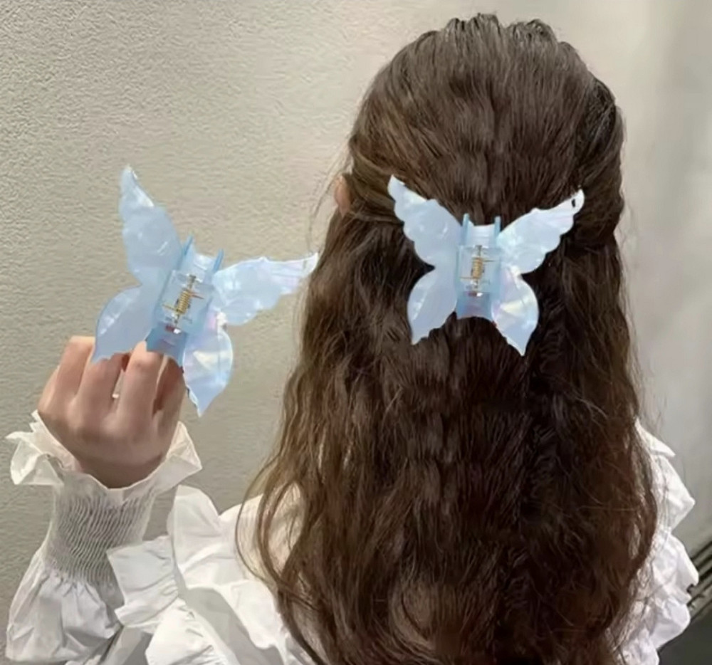 Заколка-крабік метелик Блакитний Смела - изображение 2