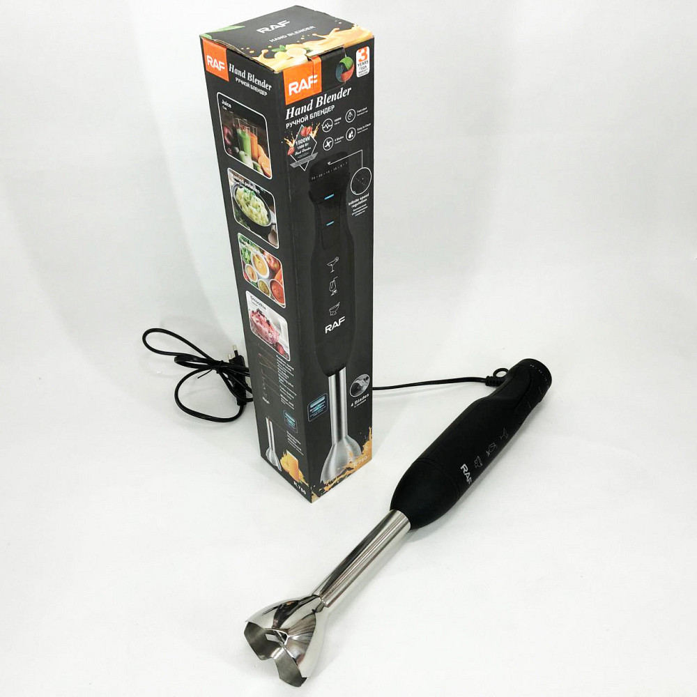 Погружной блендер Domotec/RAF R-780, 1500Вт, для измельчения продуктов, с колкой льда, режим турбо Одесса - изображение 8