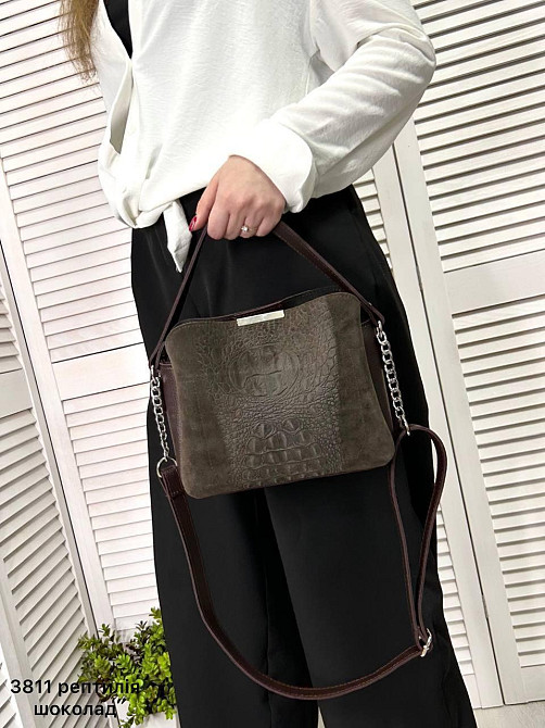Брендовая женская сумка. Удобная, красивая, сумочка на три отделения Киев - изображение 9