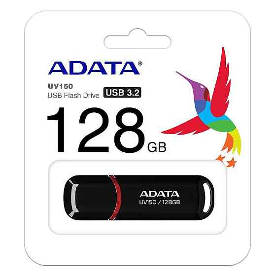 Флешка A-DATA USB накопичувач 3.2 UV 150 128Gb, колір чорний AUV150-128G-RBK Одеса