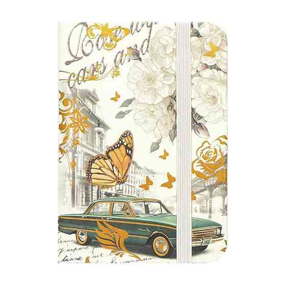 Блокнот А6 на резинке 5702-2 твердая обложка, линия 14х9 см 80 листов Винница