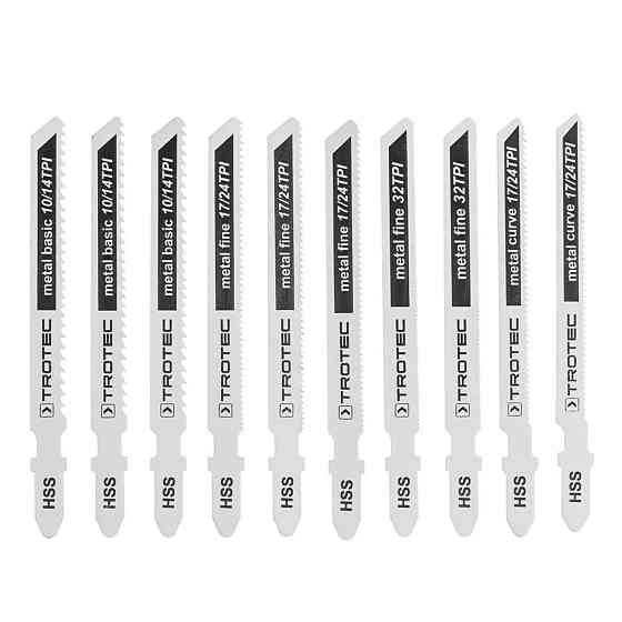 Набор пильных полотен для электролобзика Trotec 10 pieces Metal Set (6215001131) Винница