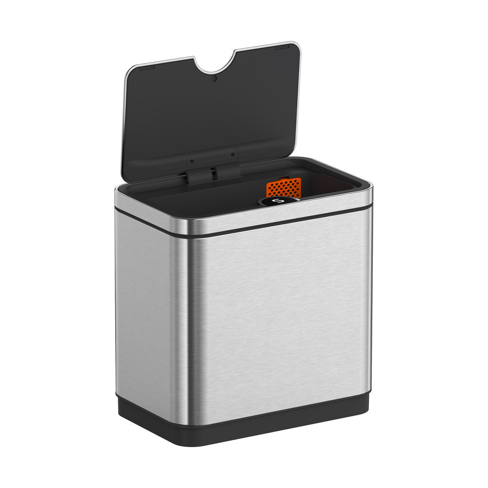Відро для сміття сенсорне прямокутне Koer TC-020212-02 12 л колір нержавіюча сталь антипалець (KR5584) Чернівці - фото 1