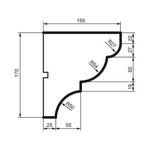 Карниз фасадный Prestige Decor KC 103 Днепр