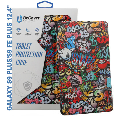 Чехол для планшета BeCover Smart Case Samsung Tab S9 Plus (SM-X810/SM-X816)/S9 FE Plus (SM-X610/SM-X616) 12.4" Graffiti (710377) Винница - изображение 1