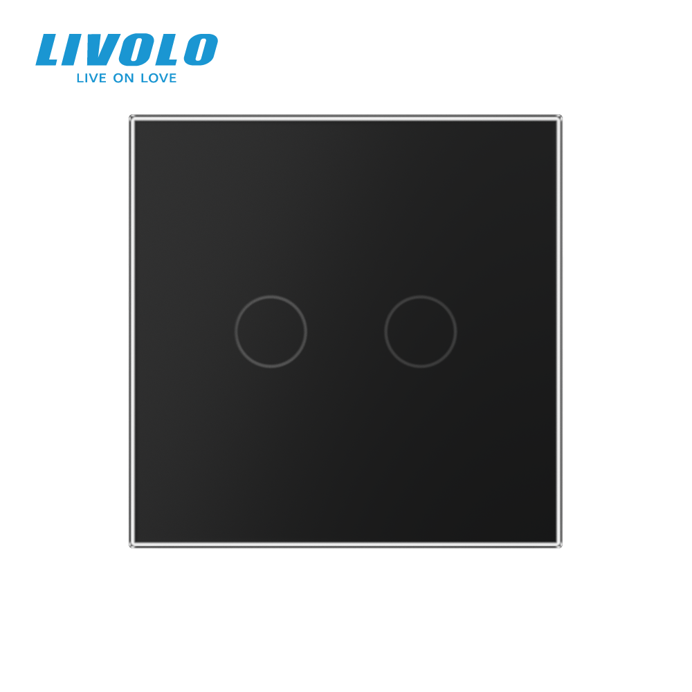 LIVOLO Сенсорний прохідний / перехресний вимикач LIVOLO, 2-сенсорний, чорний матове скло, 5А 23 Коломия - фото 4