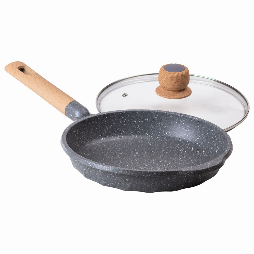 Алюминиевая сковорода 2,2 л, мраморное антипригарное покрытие Ø 26 см, серый MGC HP-4-424G Киев - изображение 4