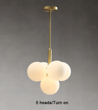 Люстра светодиодная потолочная 1212 Спутник (Золотистый) 5 плафонов Винница