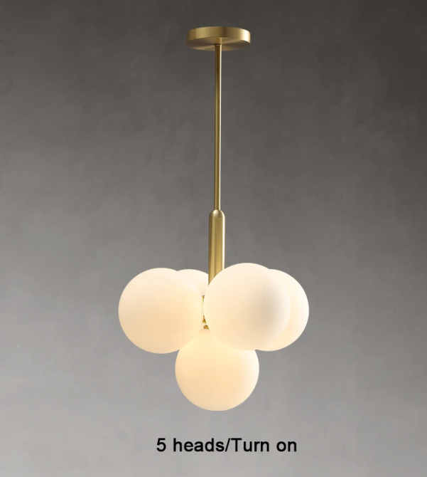 Люстра світлодіодна стельова 1212 Супутник (Золотистий) 5 плафонів Вінниця - фото 6