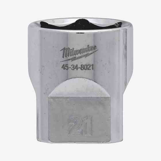 Головка хромована метрична 3/8'' MILWAUKEE, 21мм Одеса