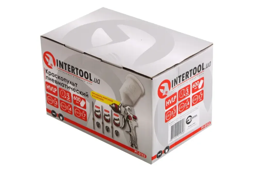 Intertool HVLP 1.3/1.4/1.7м в/б пластик 600мл Вінниця - фото 2