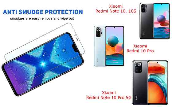 Защитное стекло NeoGlass для Xiaomi Redmi Note 10, 10S, 10 Pro, 10 Pro 5G – ультрапрозрачное и устойчивое Киев