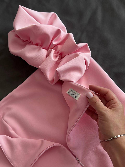 Женское праздничное мини платье с воланами костюмка барби. Розовый, 42/44 Одесса - изображение 10