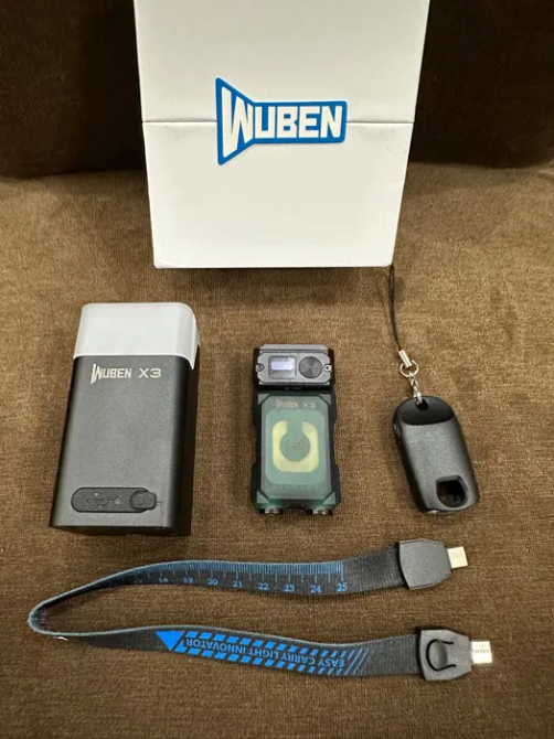 Фонарь Wuben X3 EDC 700лм с красным светом с беспроводной зарядкой Черный Винница - изображение 8