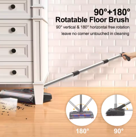 Електровіник Cordless Hand Sweeper 360, бездротовий, акумулятор 2500 мАг, 65 хв роботи, LED Одеса