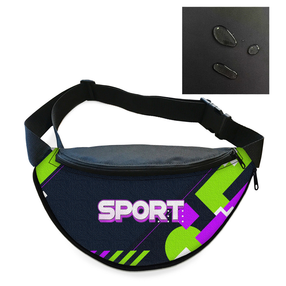 Сумка-бананка чоловіча/жіноча Sport 32×16 см з розширювачем поясна сумка або сумка через плече (02878) Київ - фото 2