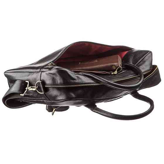 Мужской кожаный большой портфель для ноутбука SHVIGEL 19118 Черный Киев