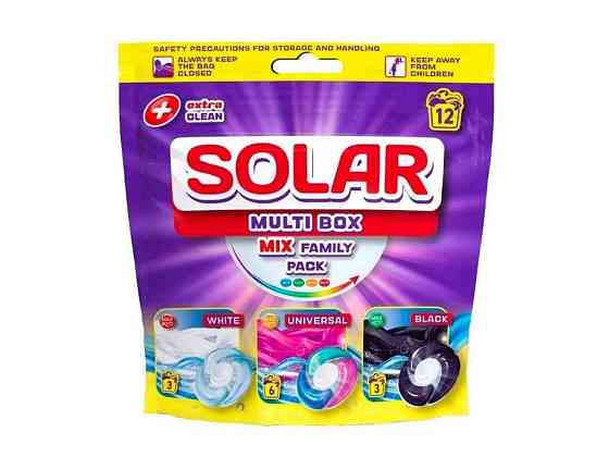 Капсулы для стирки 12шт Multi Box White UniversalBlack М SOLAR ТМ SOLAR Киев