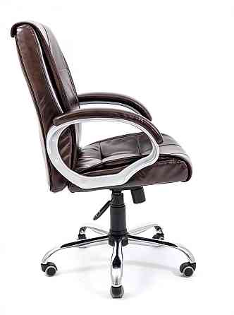 Офісне Крісло Керівника Richman Arizona Madras Dark Brown Хром М3 MultiBlock Коричневий Київ