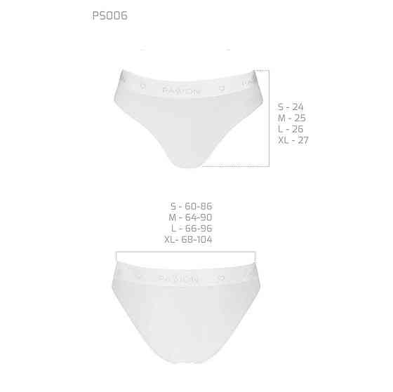 Трусики з прозорою вставкою Passion PS006 PANTIES S, white Sex Aura Київ