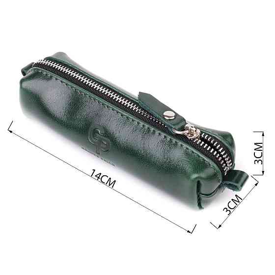 Практичная ключница из натуральной гладкой кожи GRANDE PELLE 22943 Зеленый Киев