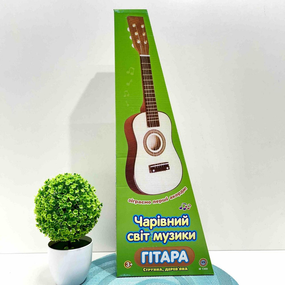 Гітара дерев'яна дитяча 6 струн Жовто-червона (M 1369) Чернигов - изображение 7