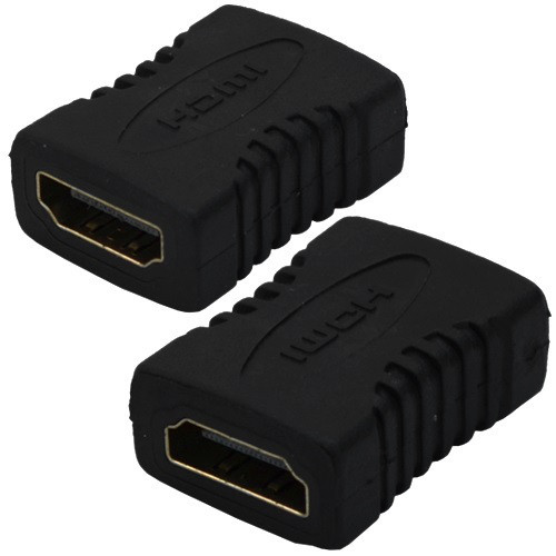 Переходник , гнездо HDMI - гнездо HDMI, gold, пластик Полтава - изображение 1