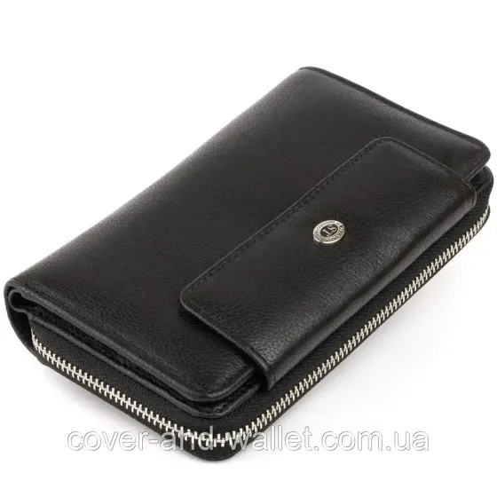 Небольшой мужской кошелек клатч с ремешком для руки ST Leather Киев