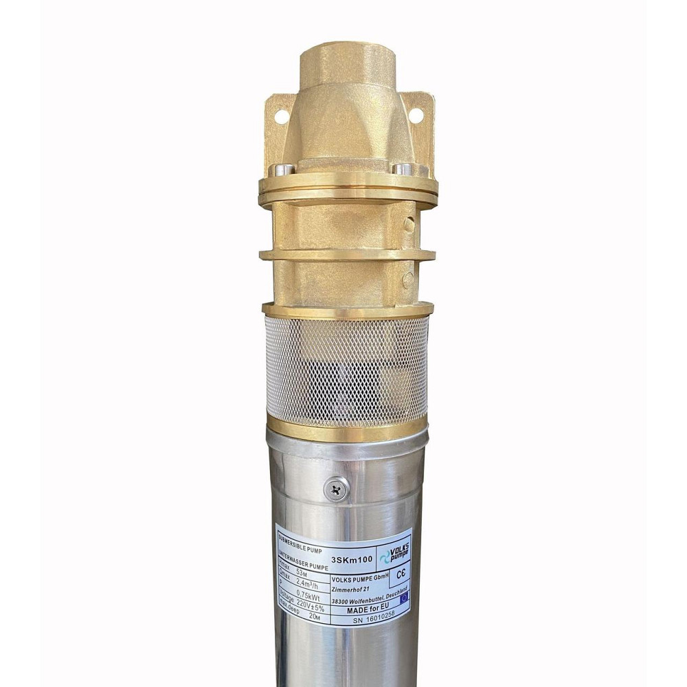 Насос свердловинний вихровий VOLKS pumpe 3SKm100 0,75кВт + кабель 15м + пульт (000010723) Київ - фото 4