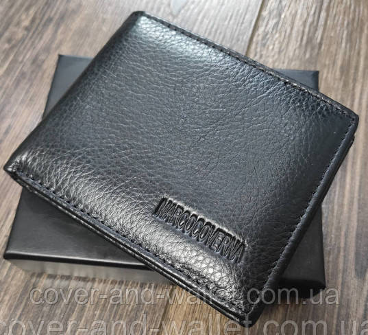 Компактний шкіряний чоловічий гаманець на магнітах Marco Coverna M101 Київ - фото 1