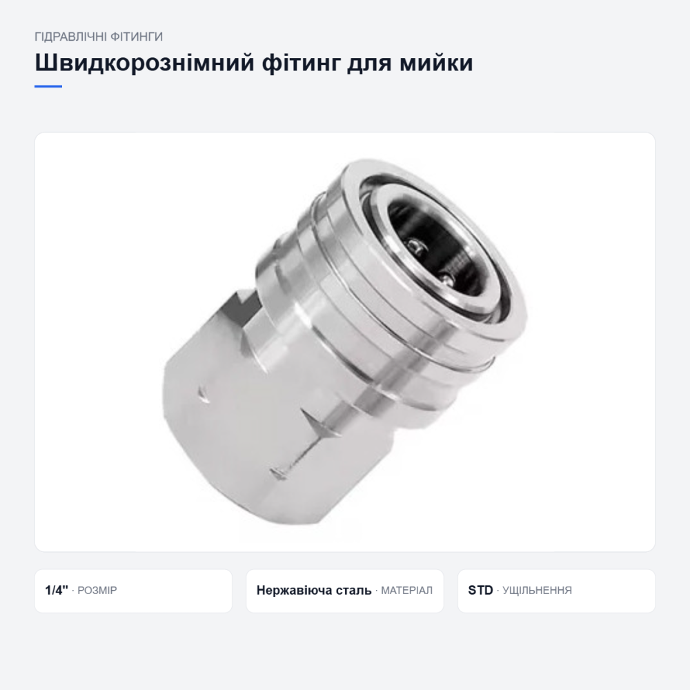 Швидкорознімний фітинг для мийки високого тиску Київ - фото 9