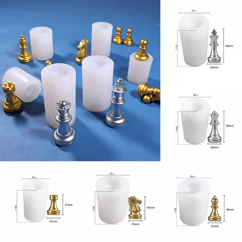 Молд Шахматы 6 штук серый Киев - изображение 3