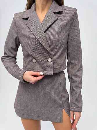 Женский стильный повседневный костюм двойка кашемир трикотаж Шоколадный, 46/48 Одесса