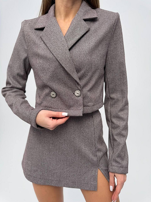 Женский стильный повседневный костюм двойка кашемир трикотаж Шоколадный, 46/48 Одесса - изображение 6