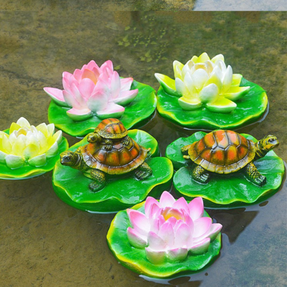 Фігурка Квітка латаття, Квітка Лотосу 14 х 13 см Полістоун Плаваючий декор для ставка, басейну, фонтану Одеса