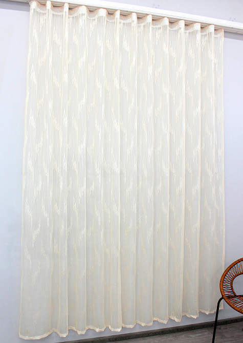 Тюль сітка нейлонова колір ванільний 1074т Київ - фото 3